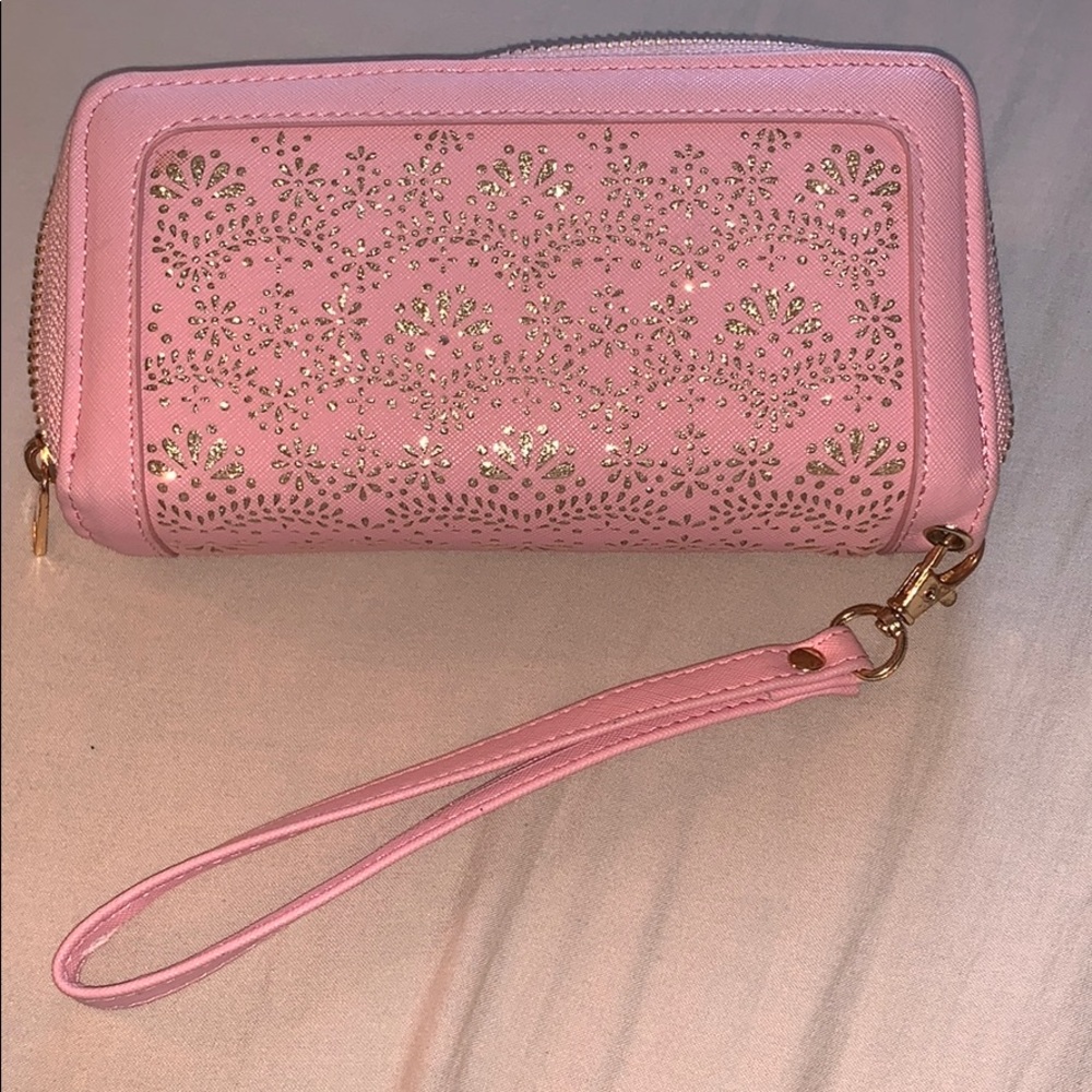 Rose gold double sided wallet